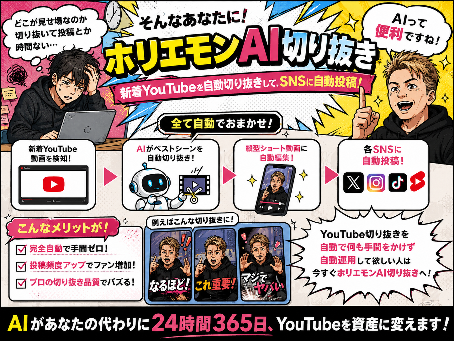 ホリエモンAI切り抜き サービス紹介