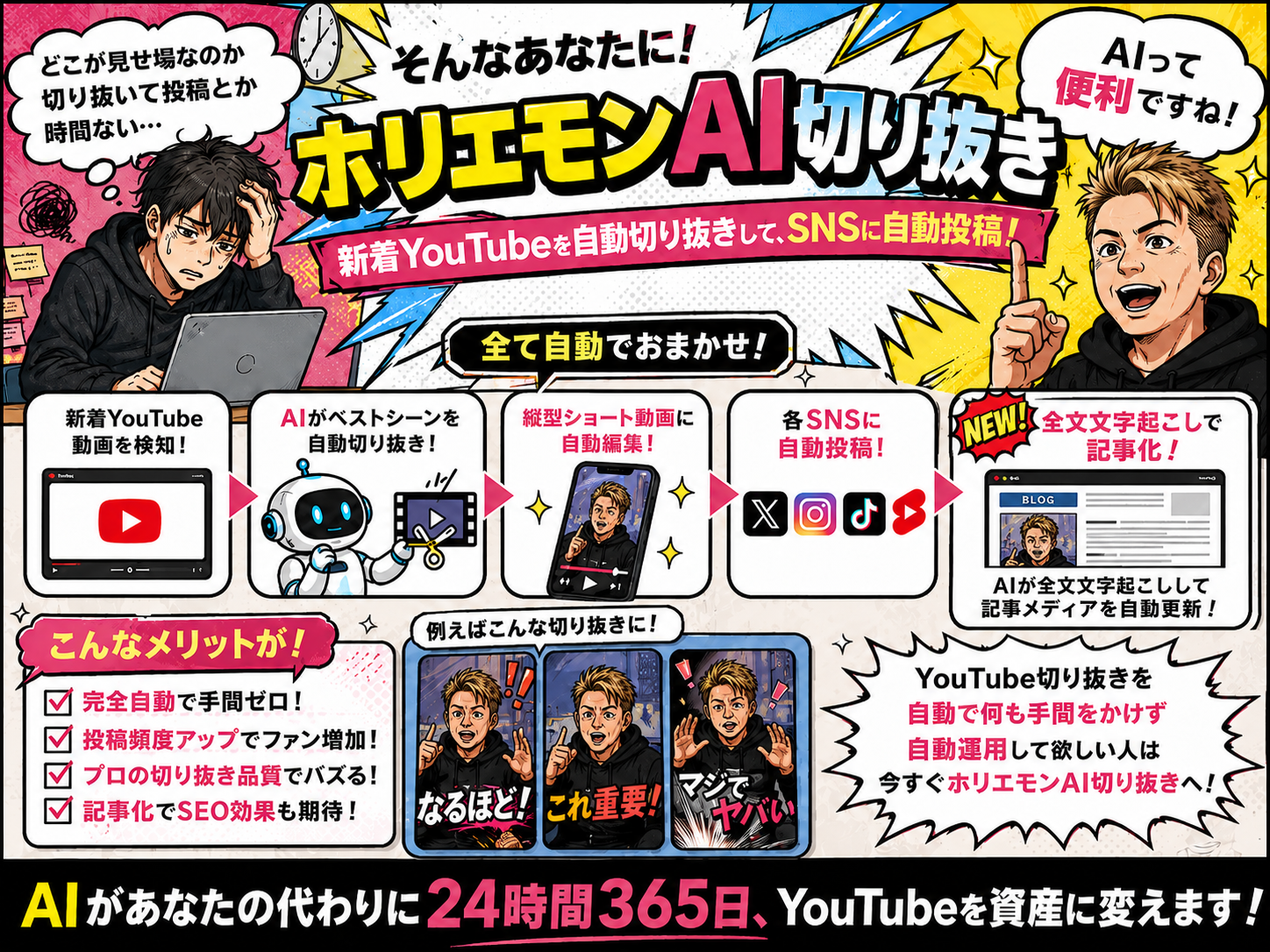 ホリエモンAI切り抜き サービス概要